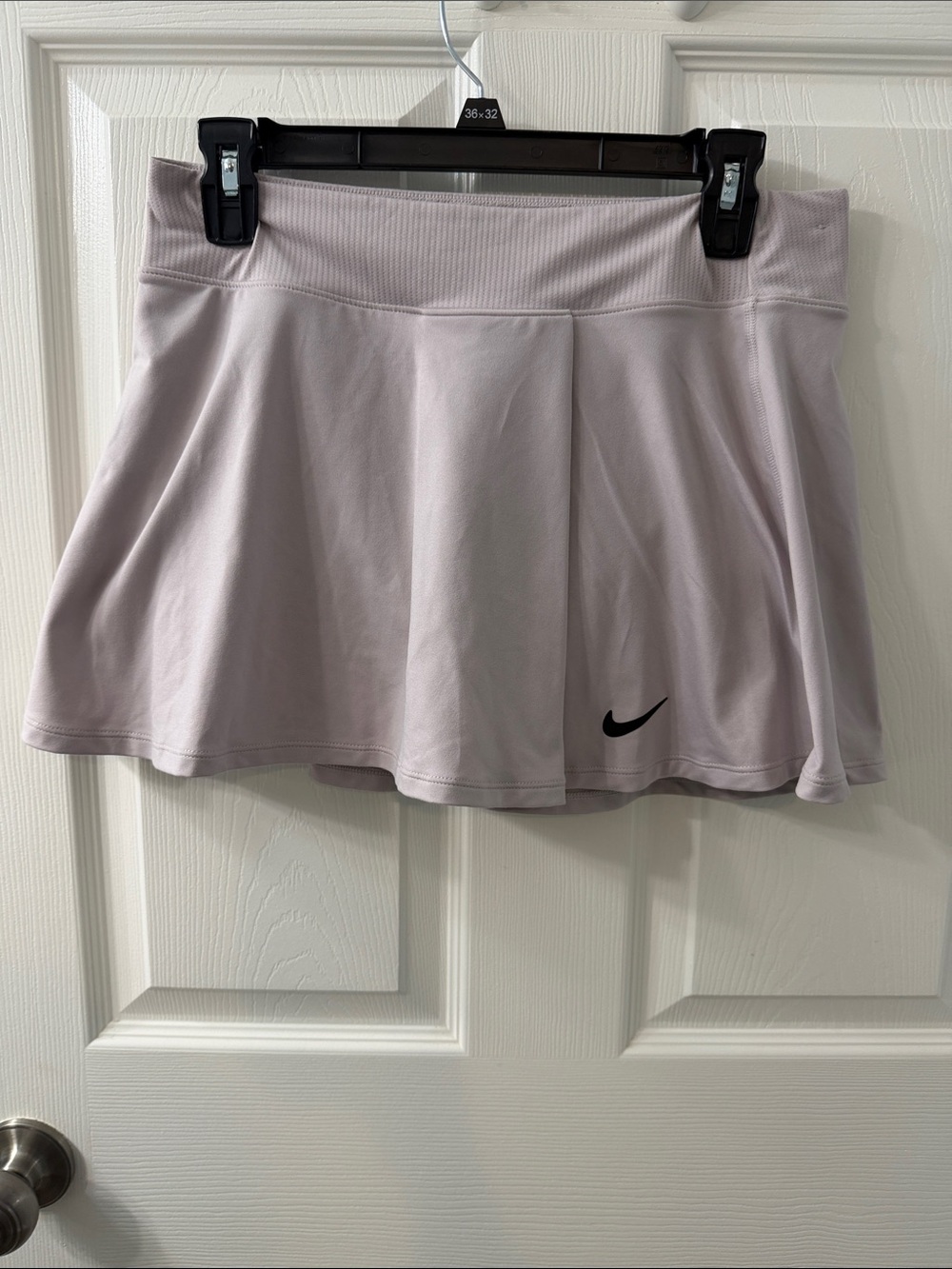 Nike Dri Fit Pale Lavender Athletic Flouncy Skort with Black Swoosh